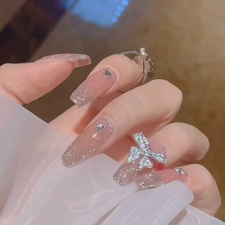 Sparkling Glitter Press-On Nail Tips Bowlift