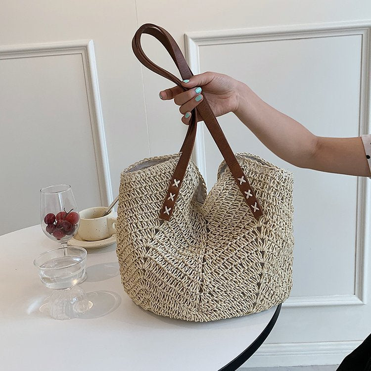 Stylish Woven Tote Bag Bowlift
