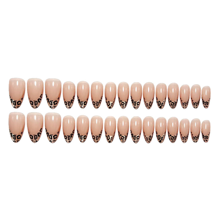 Artful Nail Tips with Leopard Pattern Bowlift