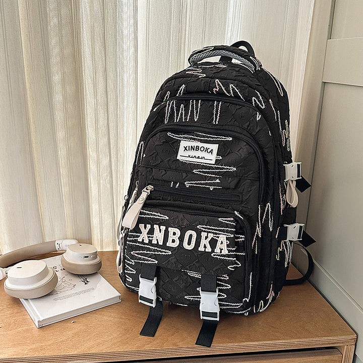 Multi-Functional Patterned School Backpack Bowlift