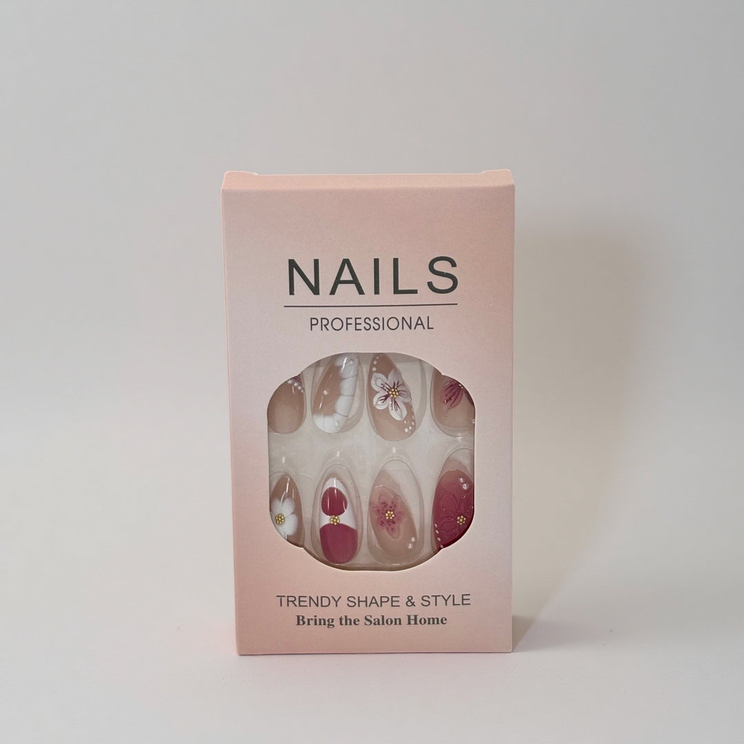 Professional Press-On Nail Set with Trendy Designs Bowlift