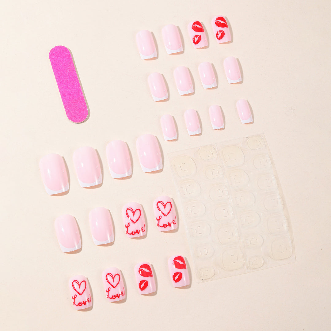 Romantic Love-Themed Nail Art Extensions Bowlift