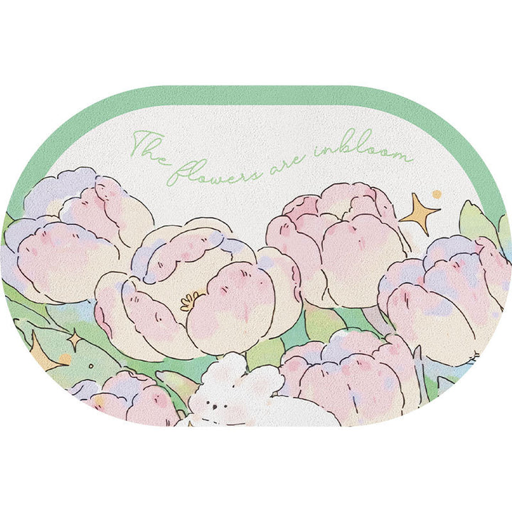 Floral Cartoon Bath Mat