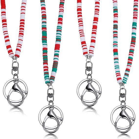 Colorful Beaded ID Badge Holder Lanyard Bowlift