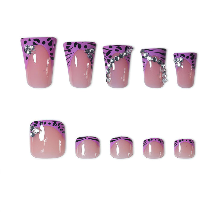 Decorative Nail Art Extensions with Gem Accents Bowlift