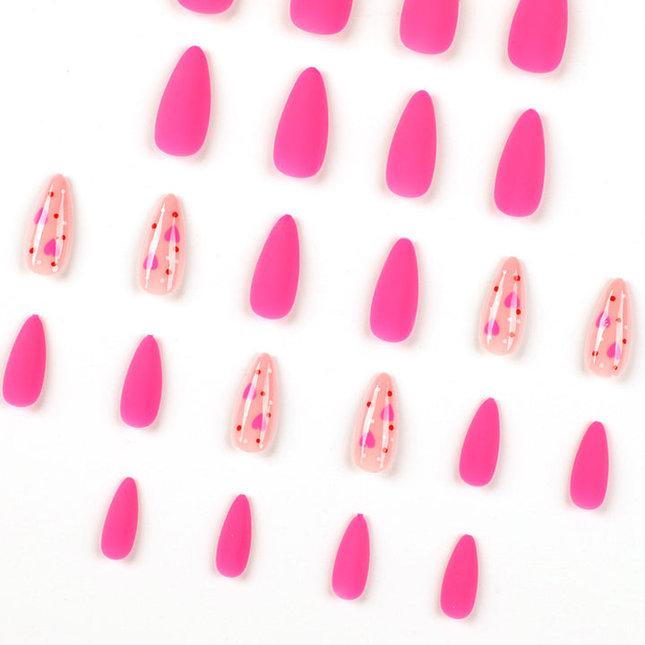 Artificial nail art with heart design Bowlift