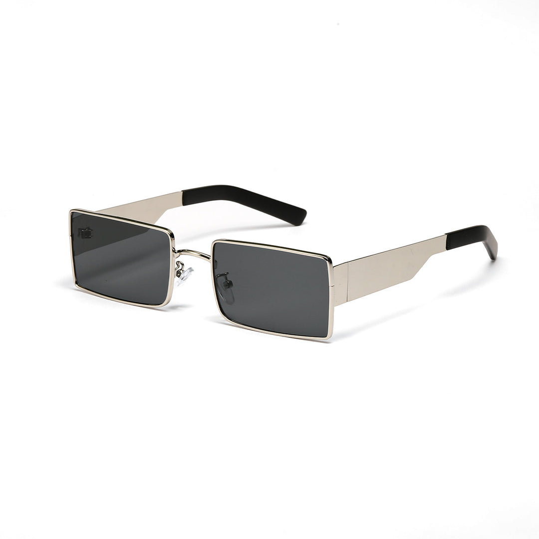 Ladies stylish rectangular sunglasses with modern metal frame Bowlift