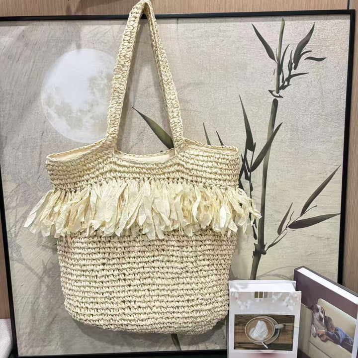 Large tote bag with fringed details Bowlift