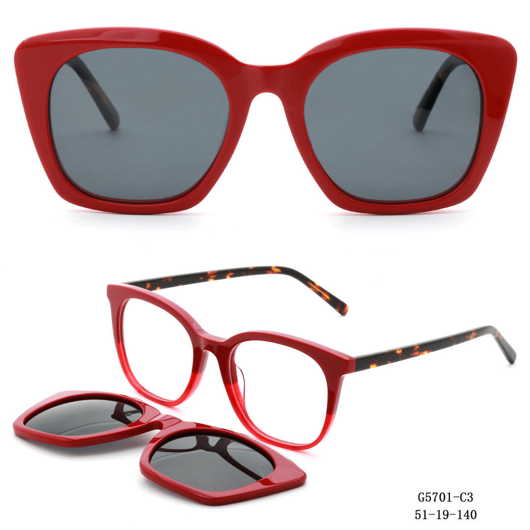Ladies Retro-inspired sunglasses with detachable lenses Bowlift