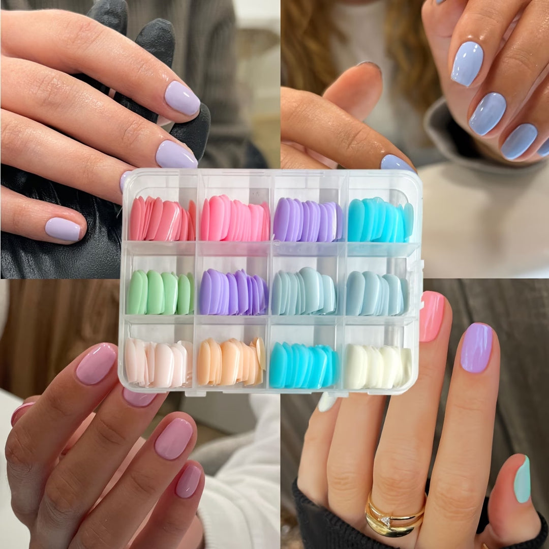 Press-On Nail Art Set with Assorted Shapes and Finishes Bowlift
