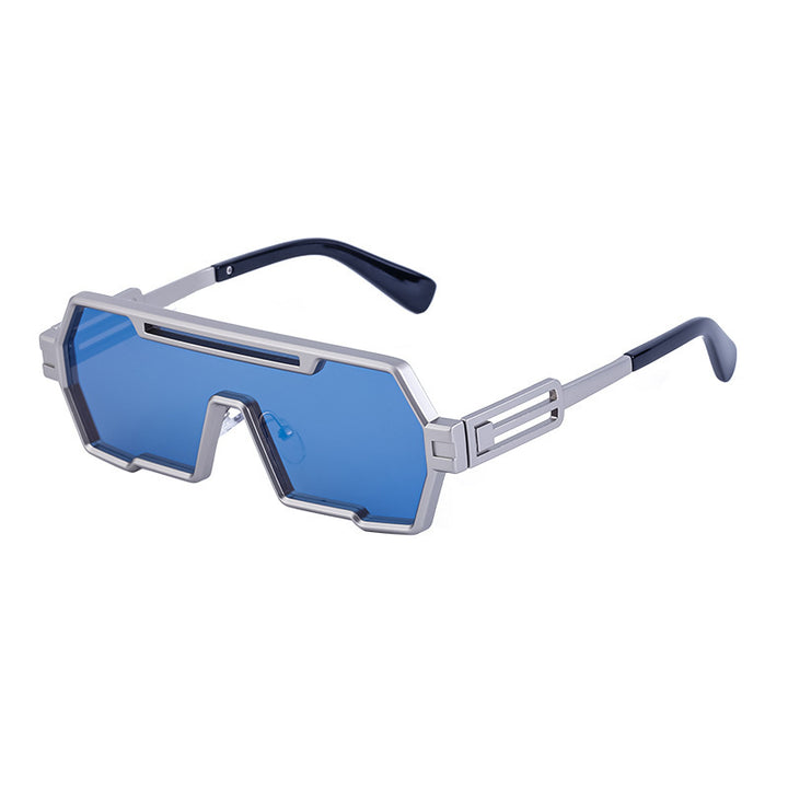 Women's fashionable sunglasses in a futuristic design with a wide frame Bowlift