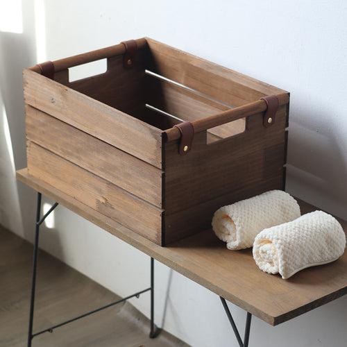 Robust storage basket made of wood Bowlift