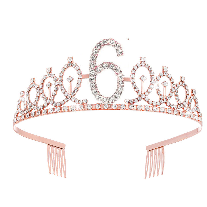 Women's Crystal-Embellished Tiara with Elegant Design Bowlift