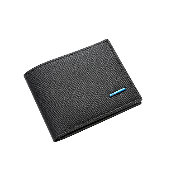 Textured Bi-Fold Leather Wallet Bowlift