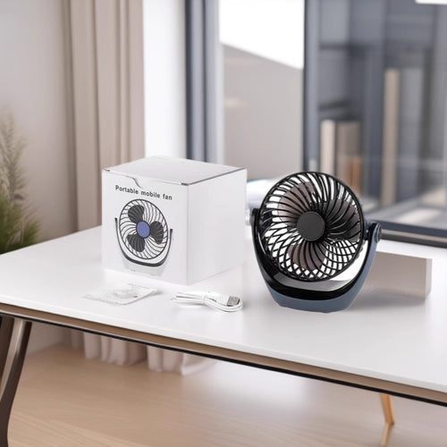 Unisex High-Performance Adjustable Desk Fan Bowlift