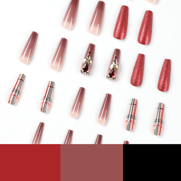 Glamorous stiletto nails with extravagant design and glitter accents Bowlift
