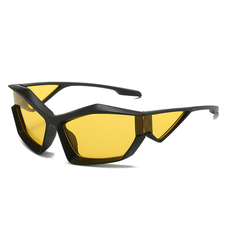 Women's sporty performance sunglasses with modern geometry frame Bowlift