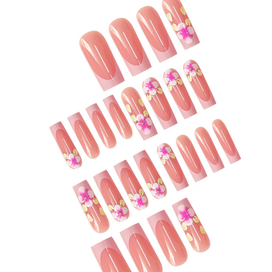Floral Embellished Nail Art Extensions Bowlift