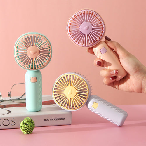 Ladies Portable Hand Fan with Ergonomic Handle and Flexible Air Circulation Bowlift