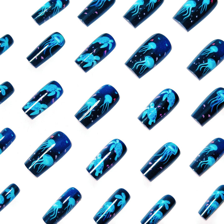 Artistic Glow-in-the-Dark Nail Art Bowlift