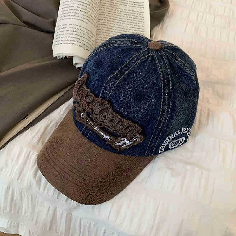 Men's Vintage Denim Baseball Cap Bowlift