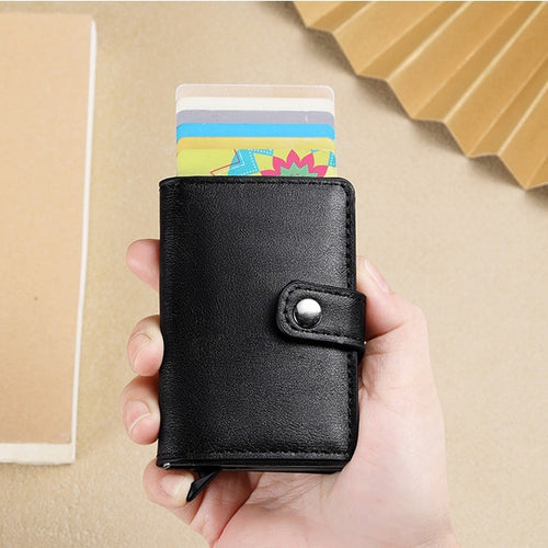 RFID-Blocking Leather Cardholder Bowlift