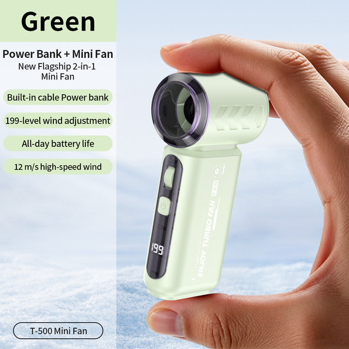 Women Portable Mini Fan with Power Bank Function Bowlift