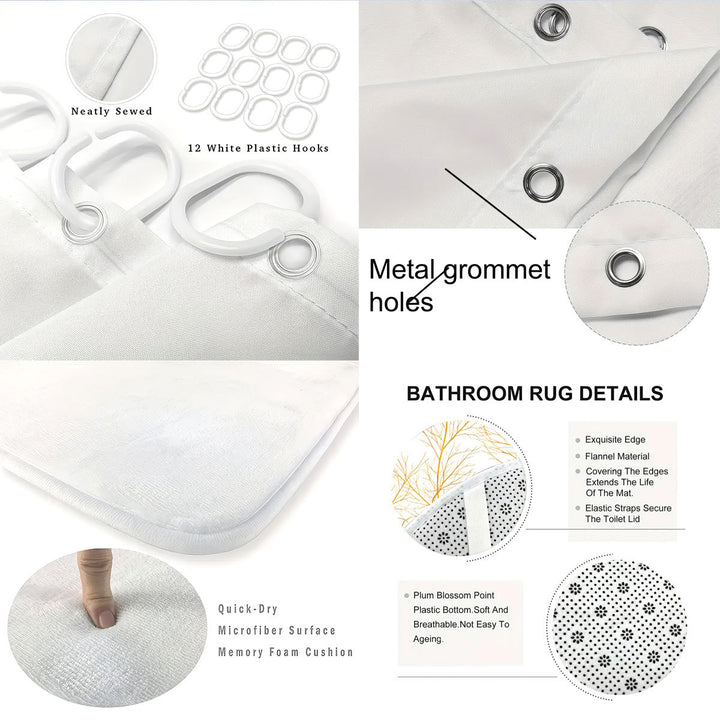 Digital Botanical Bathroom Décor Set Bowlift