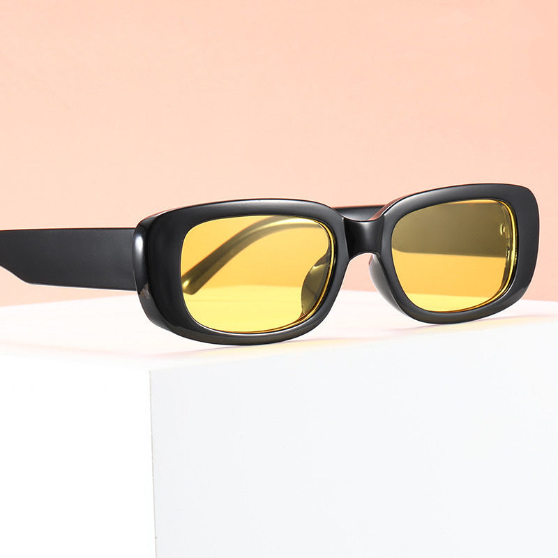 Women's stylish retro sunglasses with rectangular frame Bowlift