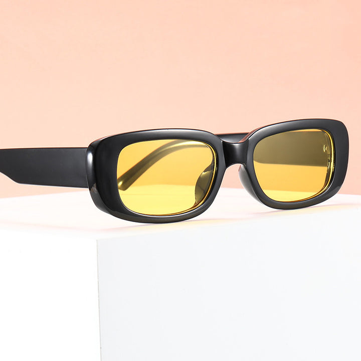 Women's stylish retro sunglasses with rectangular frame Bowlift