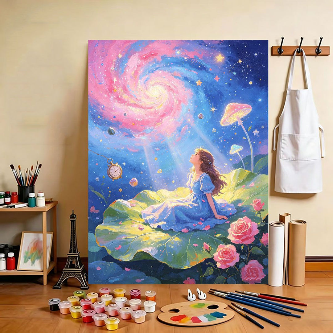 Dreamy Celestial Painting Canvas Art Bowlift