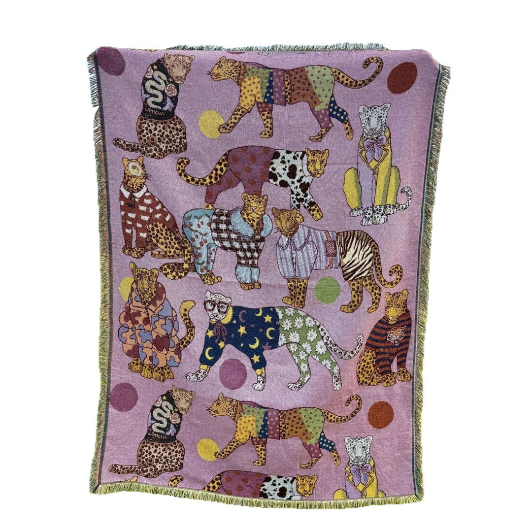 Artistic Animal Print Throw Blanket