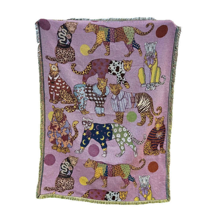 Artistic Animal Print Throw Blanket