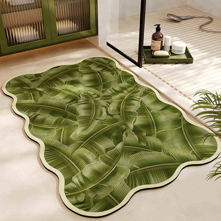 Floral Pattern Bath Mat Bowlift
