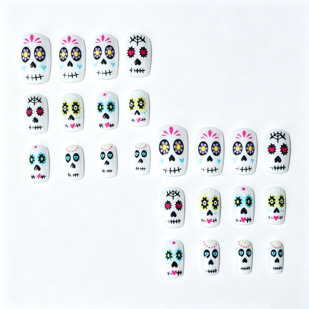 Artistic Sugar Skull Nail Art Design Kit