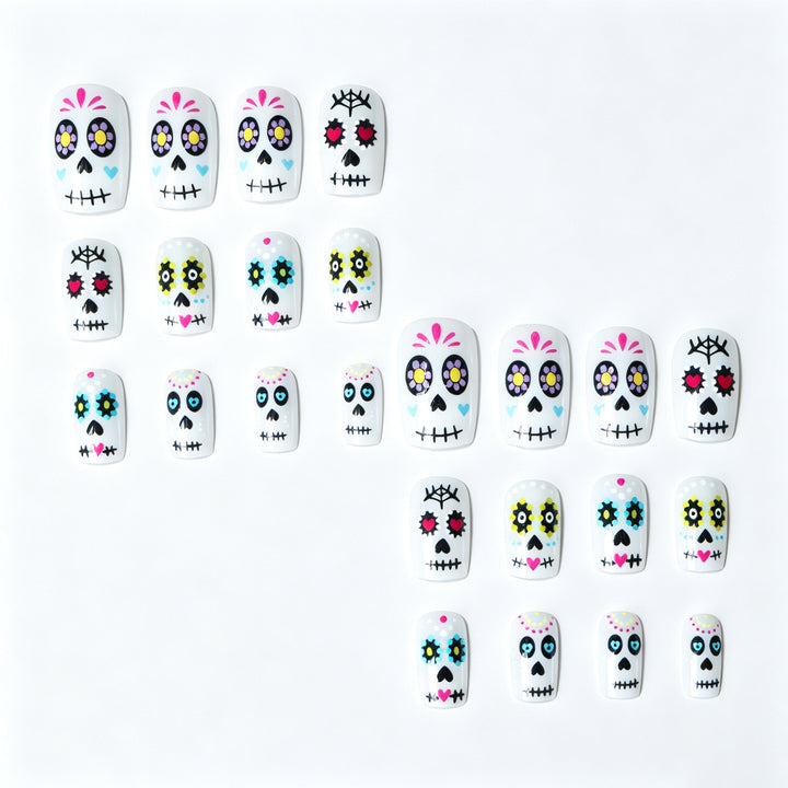 Artistic Sugar Skull Nail Art Design Kit