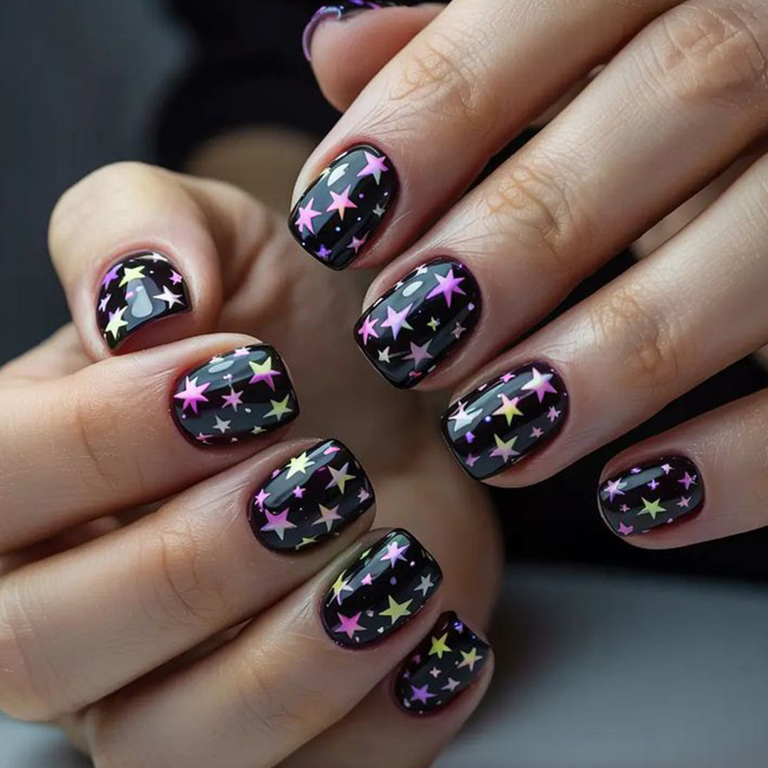 Starry Night Themed Nail Art Extensions Bowlift