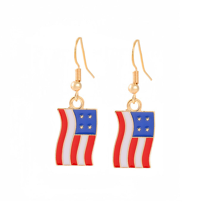 Women nan enamel horseshoe earrings with star motif and fishhook closure Bowlift