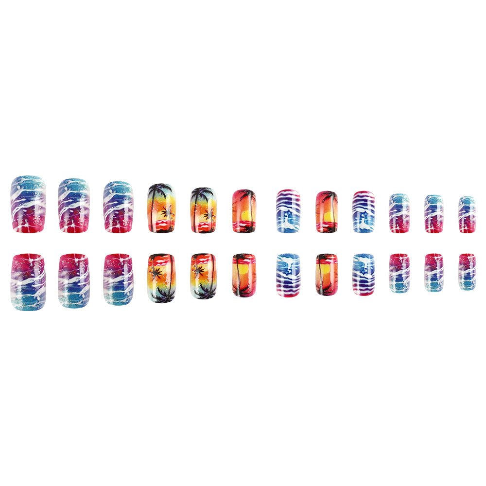 Tropical Sunset Nail Art Set Bowlift
