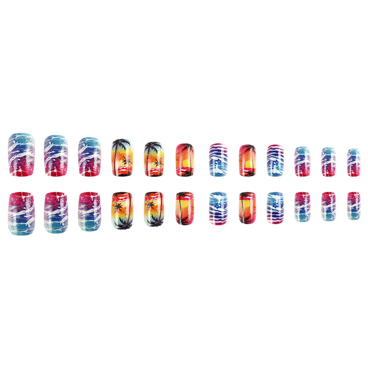 Tropical Sunset Nail Art Set Bowlift