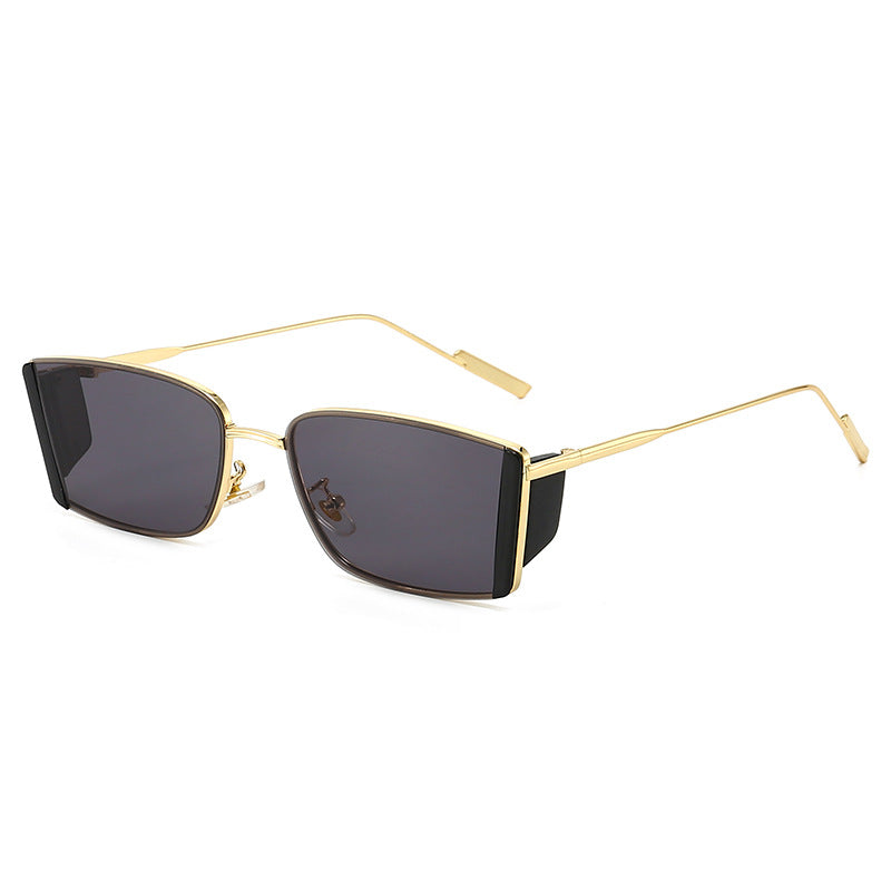 Ladies elegant square sunglasses with fine metal frame Bowlift