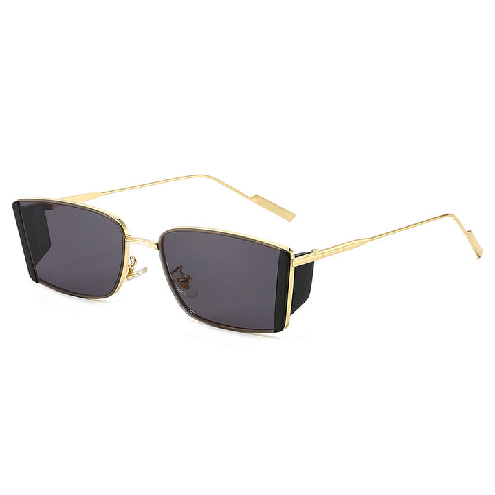 Ladies elegant square sunglasses with fine metal frame Bowlift
