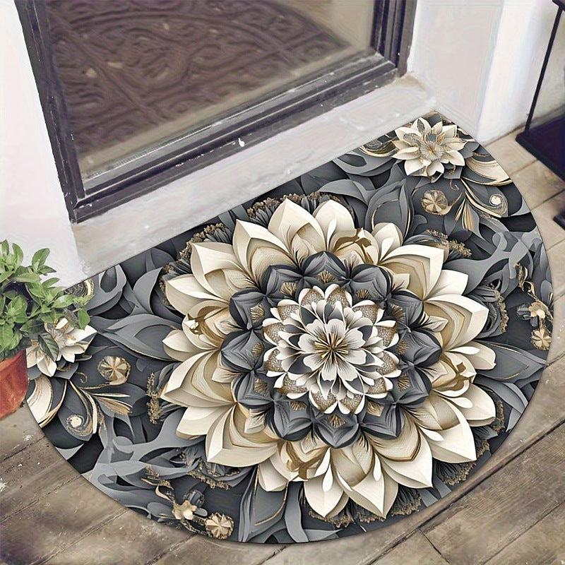 Sunflower-Themed Decorative Door Mat Bowlift