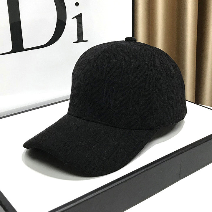 Women's Textured Fabric Baseball Cap Bowlift