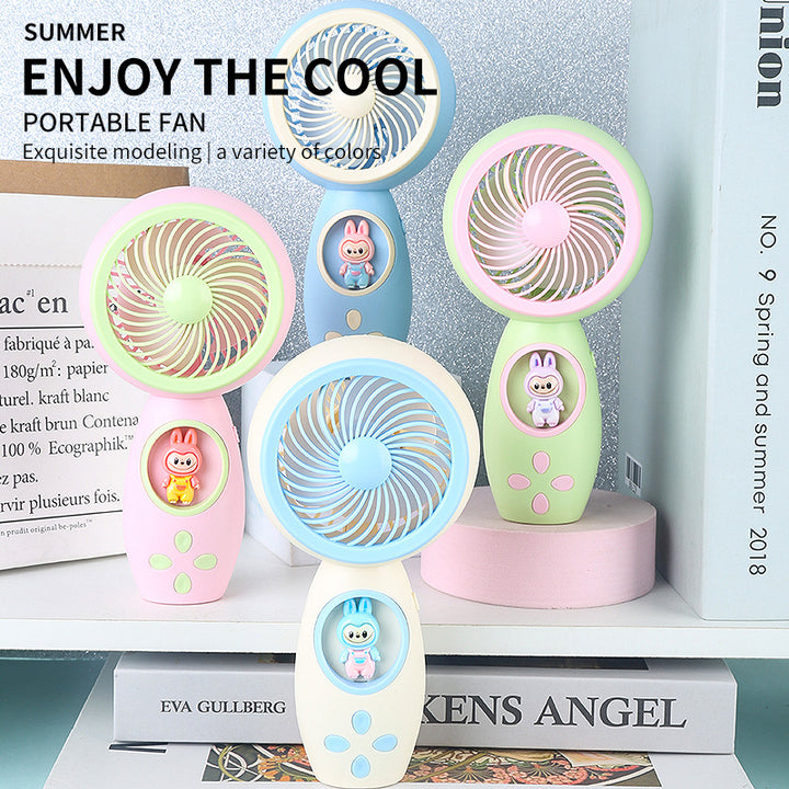 Unisex Portable Hand Fan with Playful Animal Design Bowlift