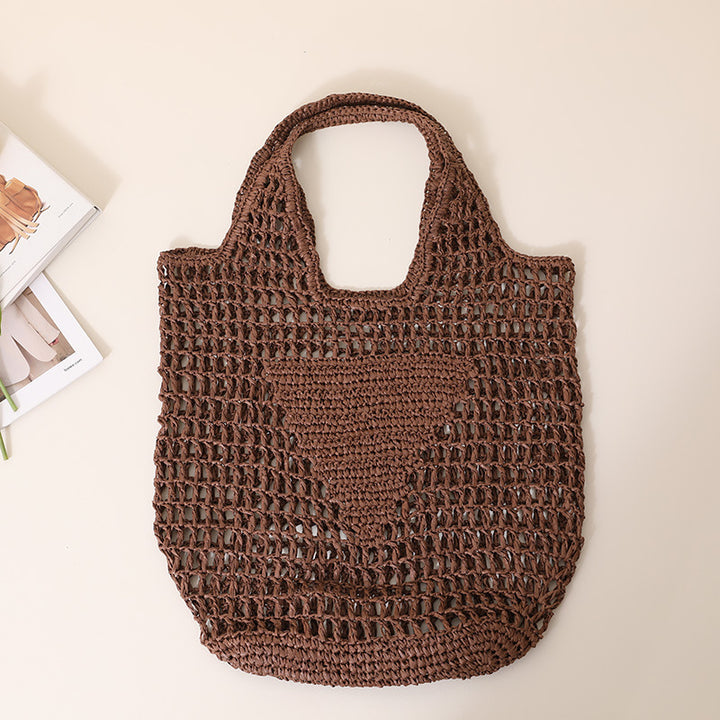 Coarse crochet bag with large handles Bowlift