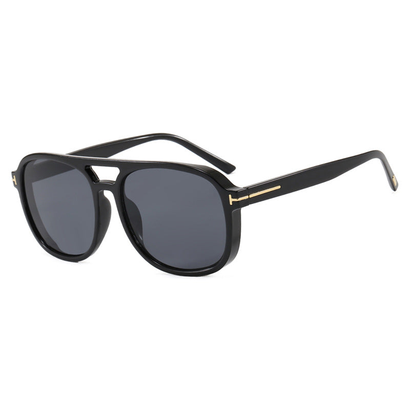 Women's square sunglasses with luxurious plastic frame and mirrored lenses Bowlift