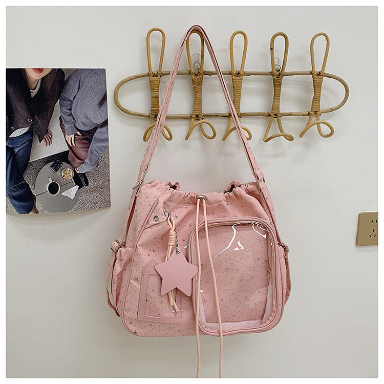 Stylish Multi-Pocket Drawstring Tote Bag Bowlift