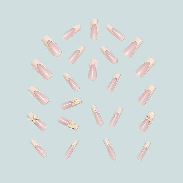 Artistic acrylic nails with bow decorations Bowlift
