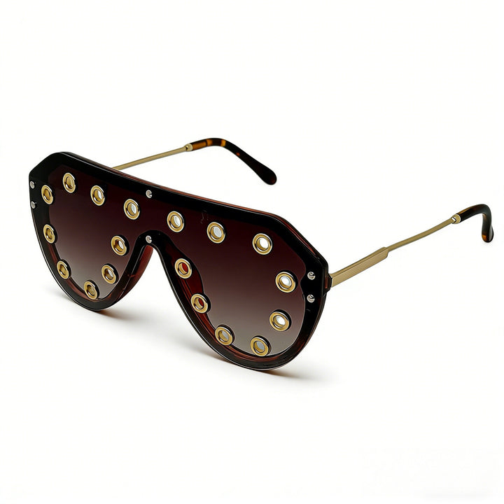 Women's statement sunglasses in futuristic design with decorative elements Bowlift